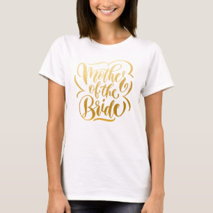 Falsches metallisches Gold Mutter der Braut T-Shirt