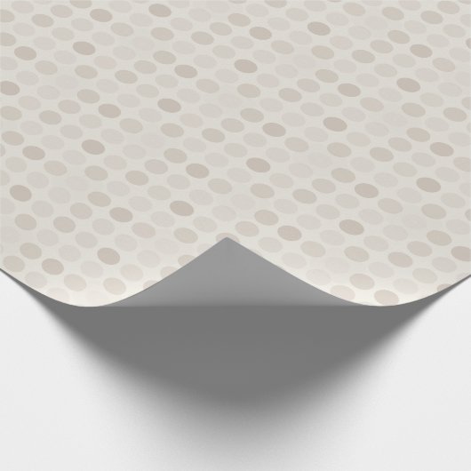 Falsches neutrales Polka-Dot-Abpackpapier Geschenkpapier (Ecke)