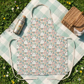 Falsches Patchwork-Pastell-Kitty-Cottage Schürze