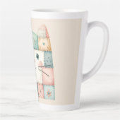 Falsches Patchwork-Pastell-Landhaus-Kitty-Gesicht- Milchtasse (Rechts)