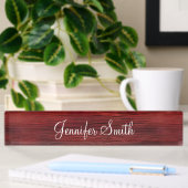 Falsches Rot Holz Namensplakette