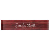 Falsches Rot Holz Namensplakette (Vorderseite)