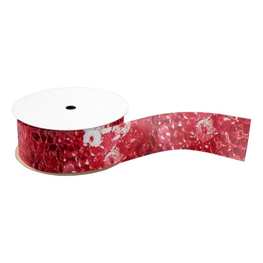 Falsches rotes Paillettenbild Ripsband (Spule)