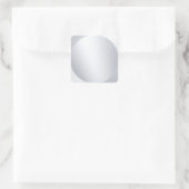 Falsches Silber Blanko Custom Vorlage Metallic-Loo Quadratischer Aufkleber (Tasche)