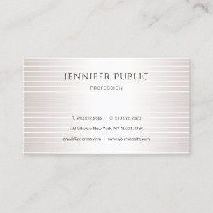 Falsches Silber Glänzendes Elegantes Design Modern Visitenkarte