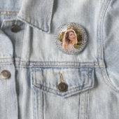 Falsches Silber-Glitter-Foto Button (Beispiel)