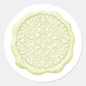 Falsches Wachssiegel, Elfenbein Runder Aufkleber (Vorderseite)