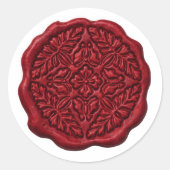 Falsches Wachssiegel, Rot Runder Aufkleber (Vorderseite)
