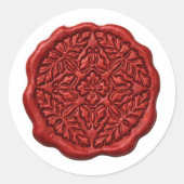 Falsches Wachssiegel, Rot Runder Aufkleber (Vorderseite)