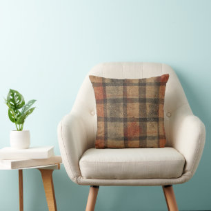 Falsches Web-Plaid-Muster Kissen