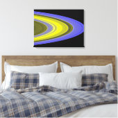 Falschfarbenbild der Ringe des Saturns Leinwanddruck (Insitu (Schlafzimmer))