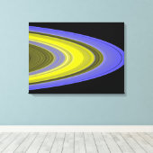 Falschfarbenbild der Ringe des Saturns Leinwanddruck (Insitu (Holzboden))