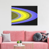 Falschfarbenbild der Ringe des Saturns Leinwanddruck (Insitu (Wohnzimmer))