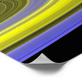 Falschfarbenbild der Ringe des Saturns Poster (Ecke)