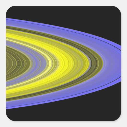 Falschfarbenbild der Ringe des Saturns Quadratischer Aufkleber (Vorderseite)