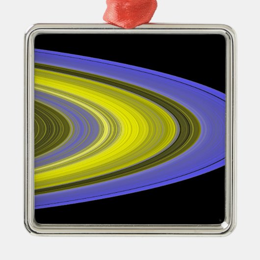 Falschfarbenbild der Ringe des Saturns Silbernes Ornament (Vorne)