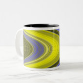 Falschfarbenbild der Ringe des Saturns Zweifarbige Tasse (Vorderseite Links)