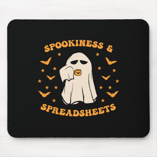 Falschheit und Tabellenkalkulation Halloween-Buchh Mousepad (Vorne)