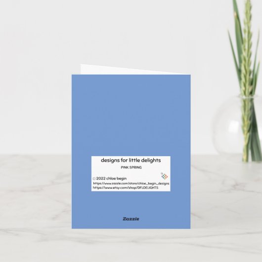 FALSCHKARTE - PINKSPRING DANKESKARTE (Rückseite)