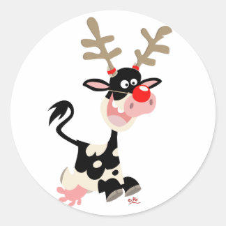 Fälschung von Weihnachtsbaum Runder Aufkleber