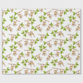 Fälschungspapier für verspielte Affen Geschenkpapier (Flach)