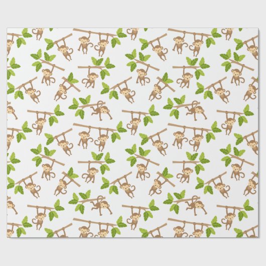 Fälschungspapier für verspielte Affen Geschenkpapier (Flach)