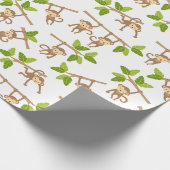 Fälschungspapier für verspielte Affen Geschenkpapier (Ecke)