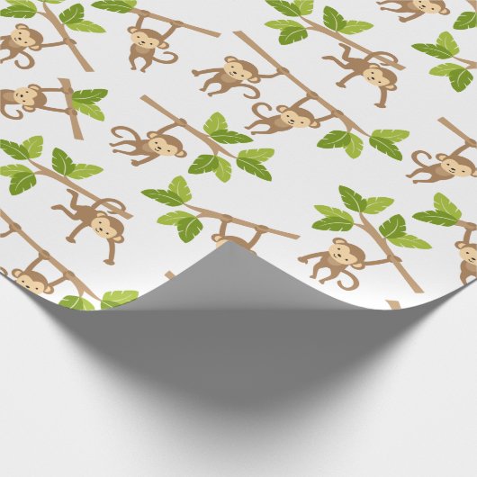 Fälschungspapier für verspielte Affen Geschenkpapier (Ecke)