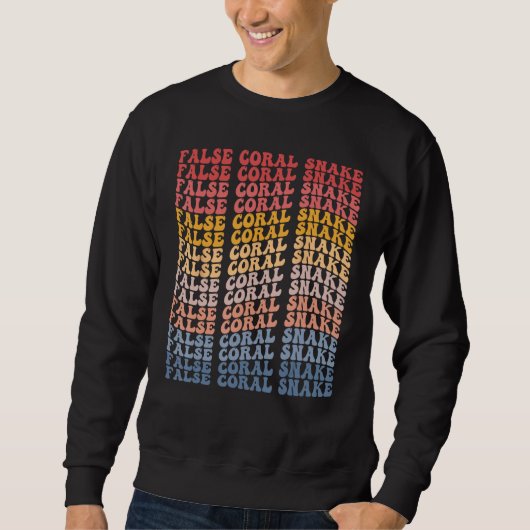 False Coral Snake Groovy Retro Sweatshirt (Vorderseite)