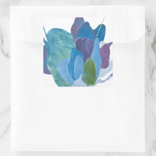 False Indigo I Quadratischer Aufkleber (Tasche)