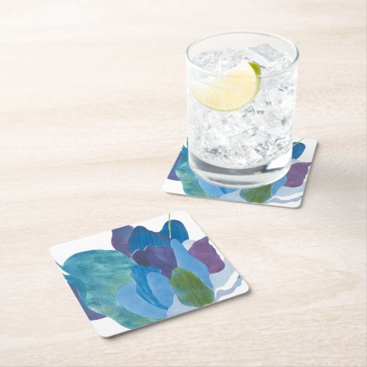 False Indigo I Rechteckiger Pappuntersetzer (Vor Ort)