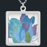 False Indigo I Versilberte Kette<br><div class="desc">floral</div>