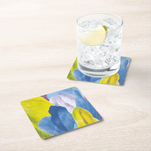 False Indigo III Rechteckiger Pappuntersetzer (Vor Ort)