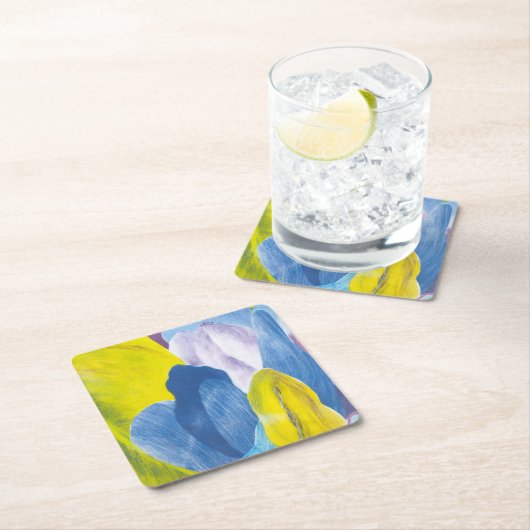 False Indigo III Rechteckiger Pappuntersetzer (Vor Ort)