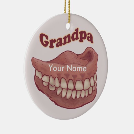 False Teeth Grandpa Keramik Ornament (Rechts)