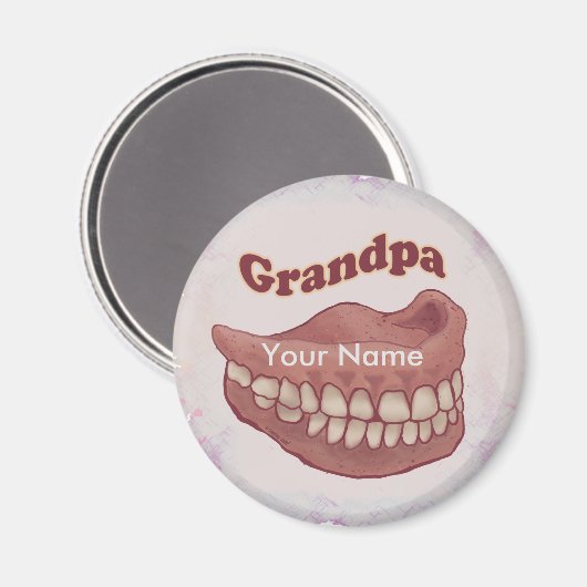 False Teeth Grandpa-Magnet Magnet (Vorderseite/Rückseite)