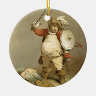 Falstaff mit dem Körper von Hotspur, c.1786 (Öl  Keramikornament