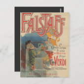 Falstaff opera poster (Paris première 1894) Postkarte (Vorne/Hinten)