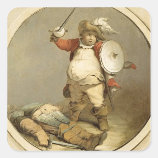 Falstaff with the Body of Hotspur, c.1786 (Öl auf Quadratischer Aufkleber (Vorderseite)