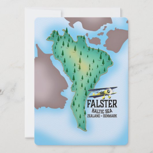 Falster Island Denmark Reiseplakat. (Vorderseite)
