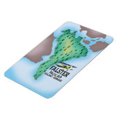 Falster Island Denmark Reiseplakat. Magnet (Linke Seite)
