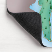 Falster Island Denmark Reiseplakat. Mousepad (Ecke)