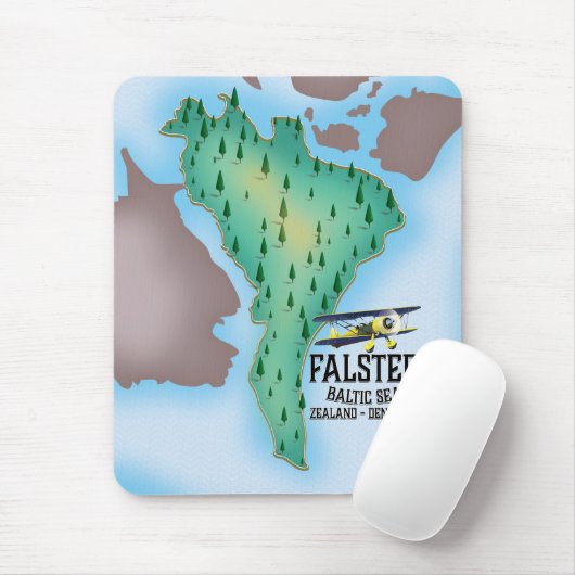 Falster Island Denmark Reiseplakat. Mousepad (Mit Mouse)