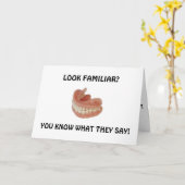 FALSZÄHNE UND HÖRBEIHILFE SPASS KARTE (Gelbe Blume)