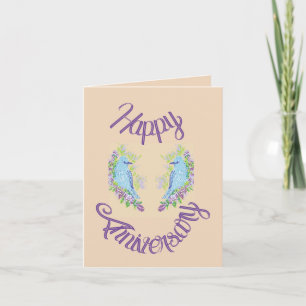 Falt Grußkarte : Liebesvögel Karte