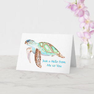 Faltbare Grußkarte 5x7 Turtle individuell gestalte Karte