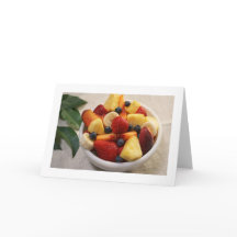 Faltbare Grußkarte mit Obstschale