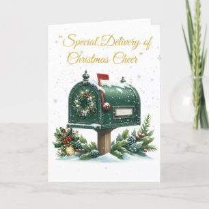 Faltbare Weihnachtskarte - Karte im viktorianische