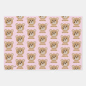 Faltblatt für das niedliche Bärenmuster Babydusche Geschenkpapier Set (Vorderseite 2)