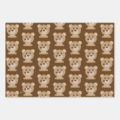 Faltblatt für das niedliche Bärenmuster Babydusche Geschenkpapier Set (Vorderseite)